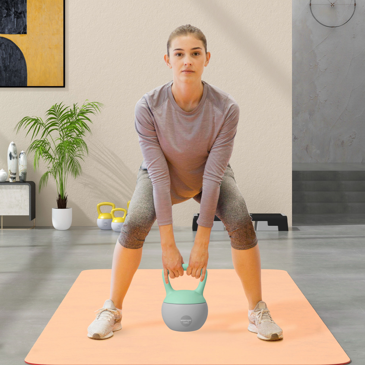 10 kg Soft Kettlebell – Grey & Green