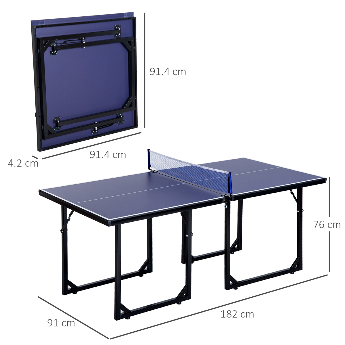 Foldable Table Tennis Table with Net