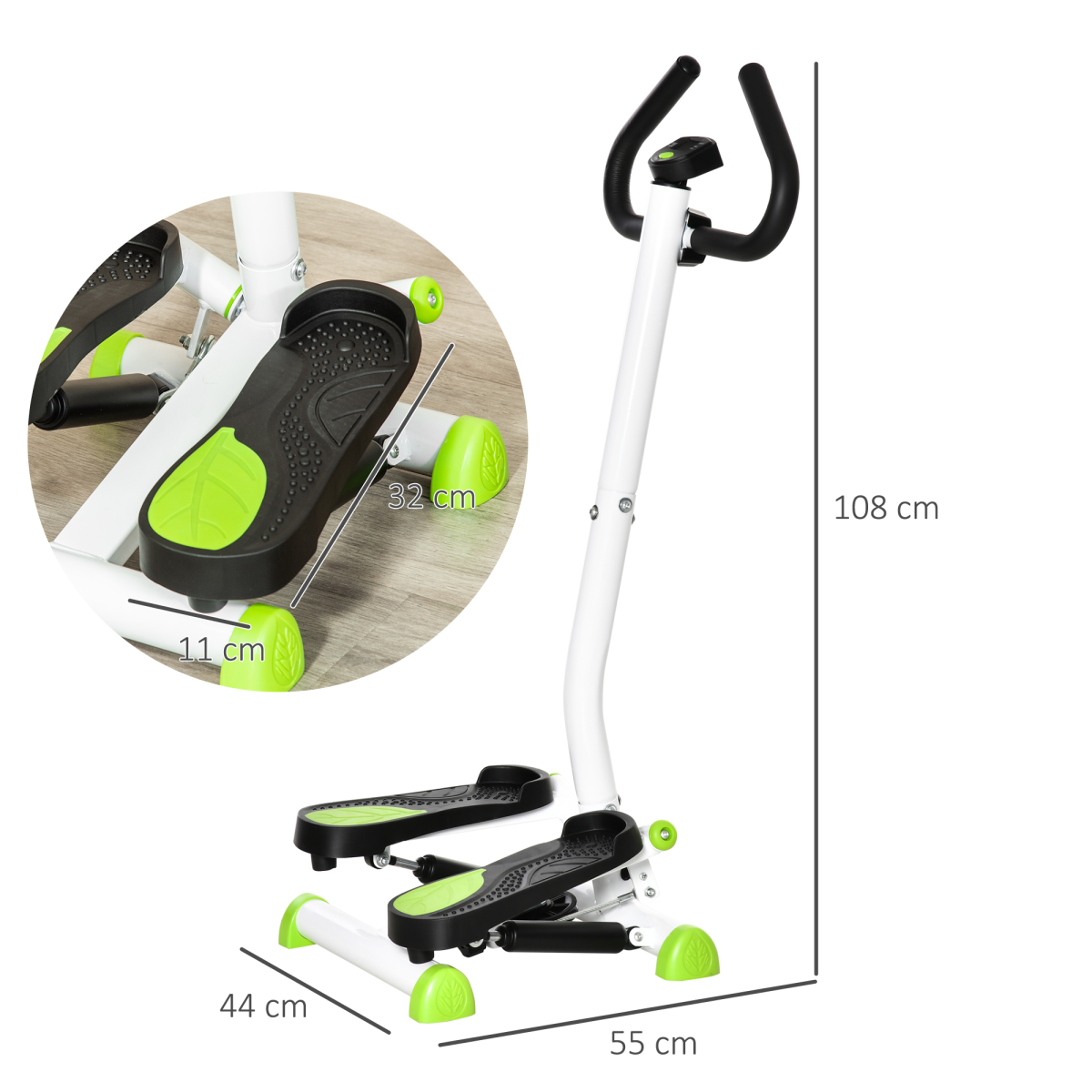 Adjustable Home Cardio Stepper with LCD Monitor