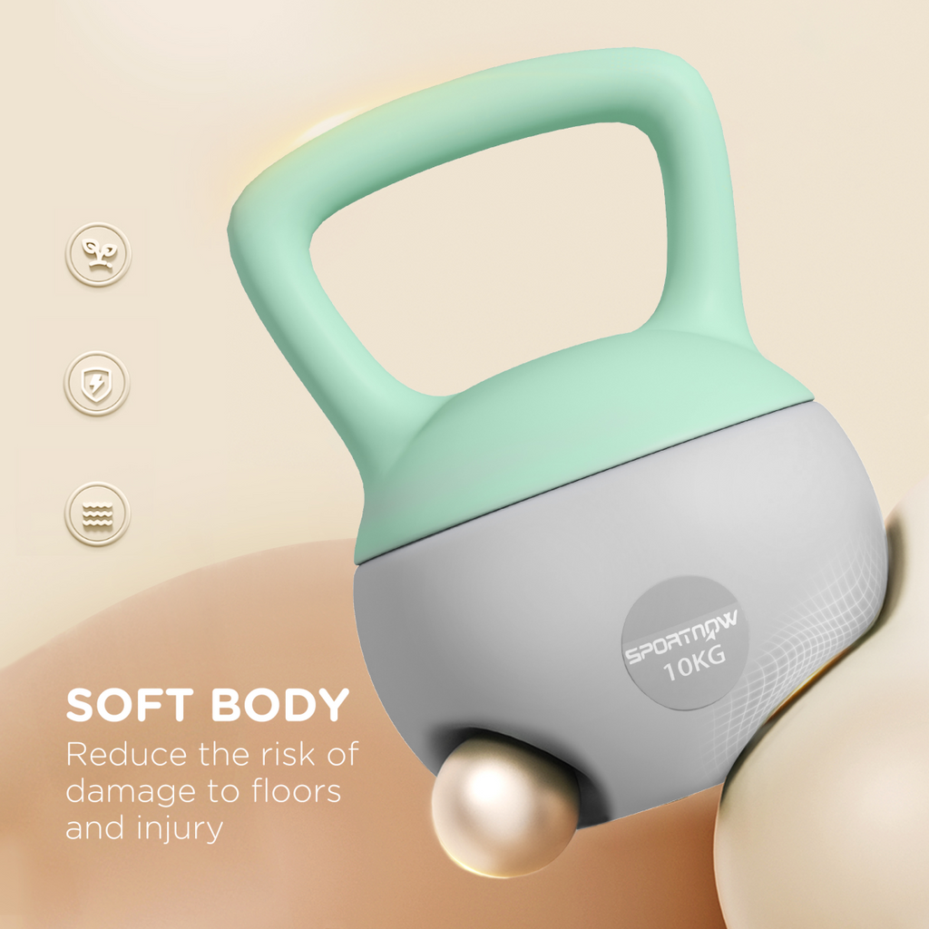 10 kg Soft Kettlebell – Grey & Green