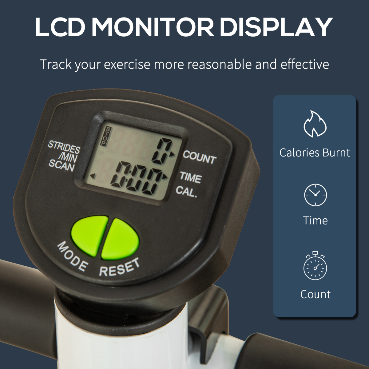 Adjustable Home Cardio Stepper with LCD Monitor