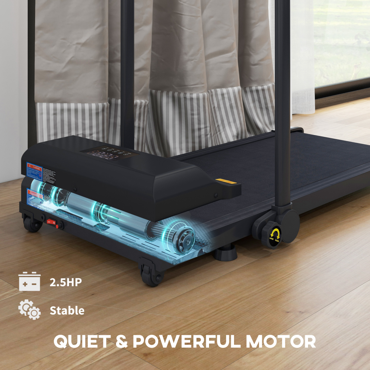 Folding Walking Pad Treadmill – 2.5HP