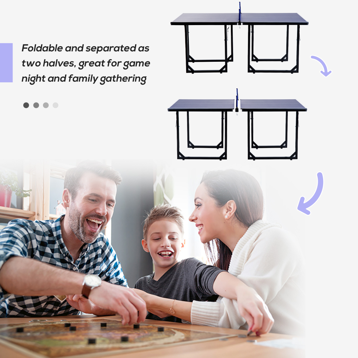 Foldable Table Tennis Table with Net