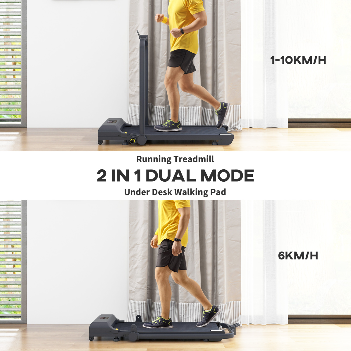 Folding Walking Pad Treadmill – 2.5HP