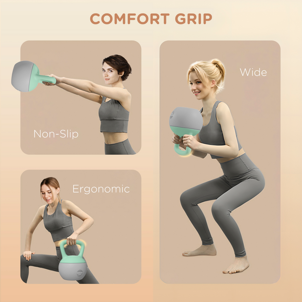 10 kg Soft Kettlebell – Grey & Green